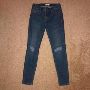 Free People mid-rise dark blue jeans Size 26